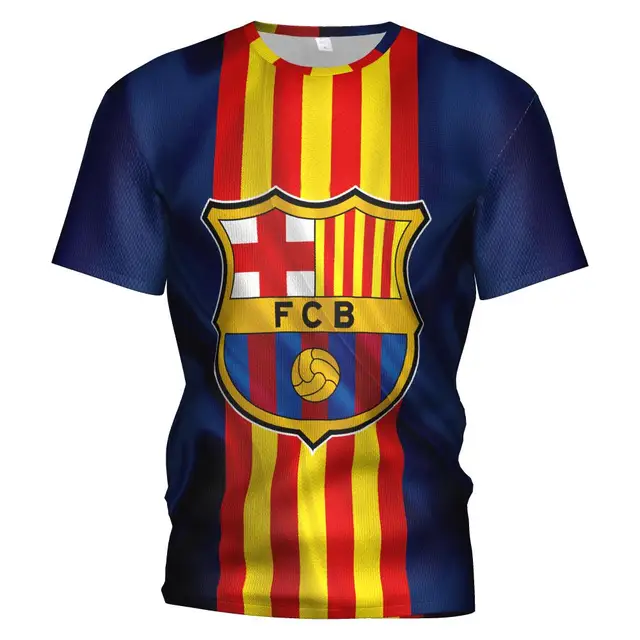 Fc Barcelona 2018 2019 Soccer Jersey Football 3d T Shirt Barcelona  Tracksuit Kids T-shirt Barcelona Fc Kit Messi Training Tshirt - T-shirts -  AliExpress