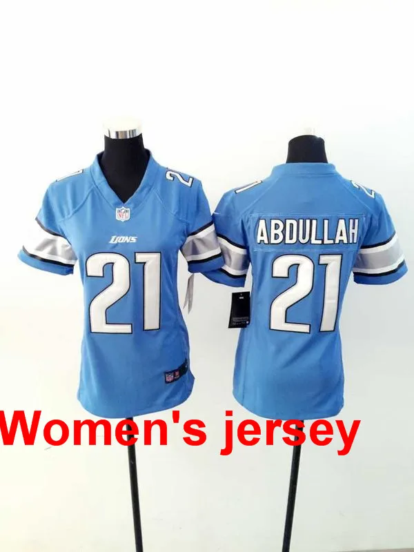 Белый A+++ для женщин и девушек все сшитые Detroit s ladies 9 Matthew Stafford 21 Ameer Abdullah 81 Кельвин Джонсон Вышивка Логотипы Джерси - Цвет: Белый