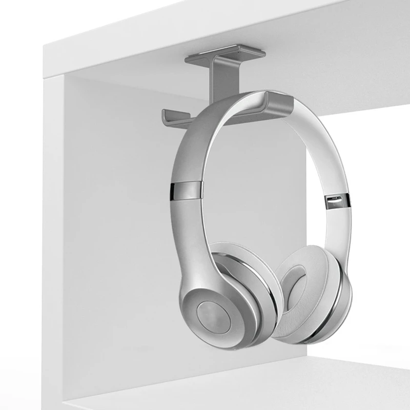 

Headset Holder with Aluminum Adhesive Under Desk Headphone Stand for All Headphones