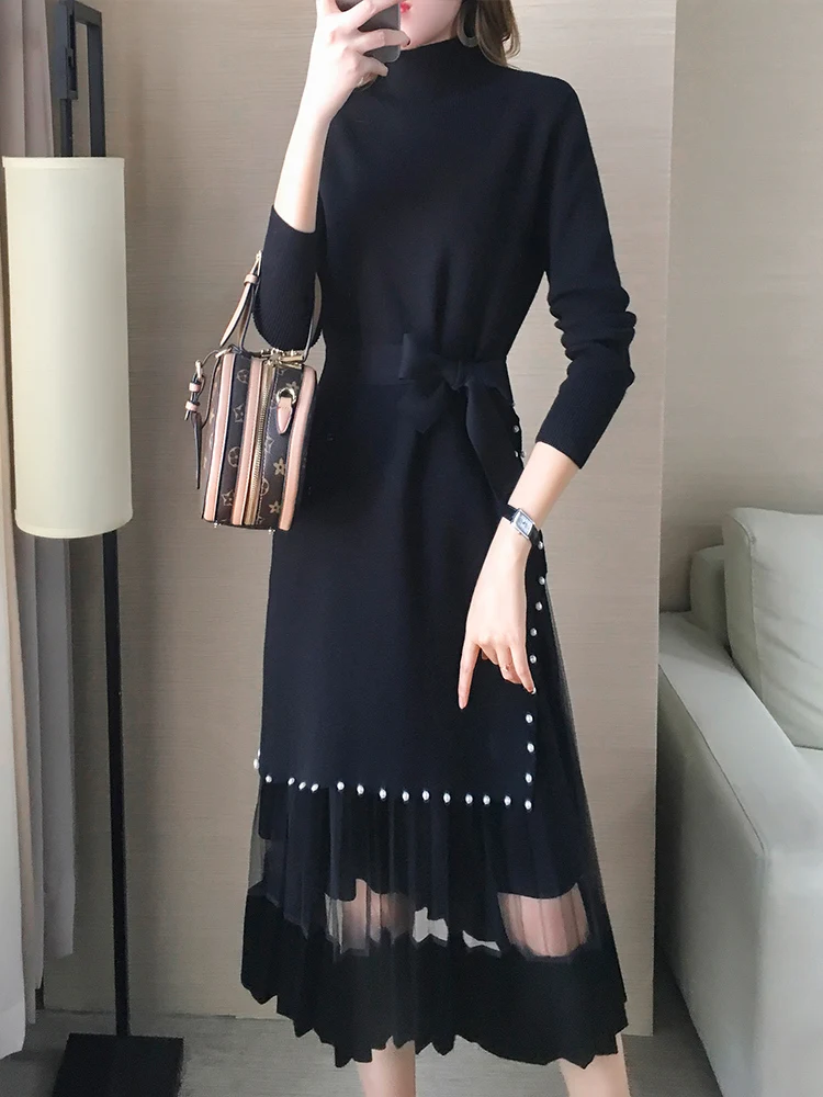 

Two Piece Set Party Dress Elegant OL Office Dress Korean Vintage Spring Autumn Dress Women Dresses Clothes 2020 Vestidos ZT2119