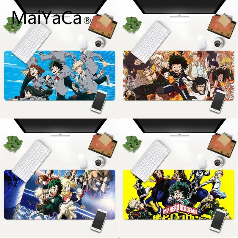 

MaiYaCa Hero Academia Natural Rubber Gaming mousepad Desk Mat Gaming Mouse Pad Large Deak Mat 600x300mm for overwatch/cs go