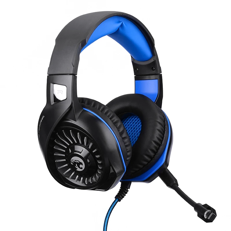 3 5mm Led Light Gaming Headphones for Computer PS4 Adjustable Bass Stereo PC Gamer Over Ear Wired Headset With Mic