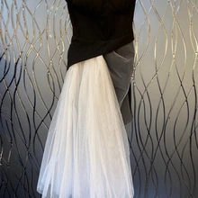 Осень и зима женский цвет сочетающиеся с сеткой украшения с открытыми плечами бюстгальтер длинное платье 1121
