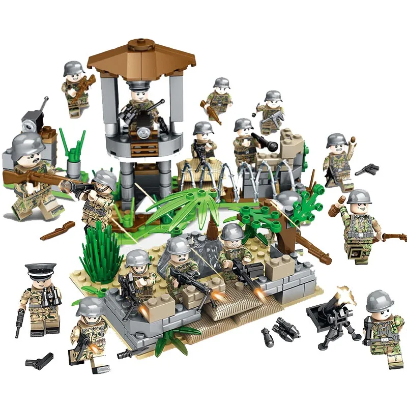 8 в 1 новые военные фигурки Swat Minifigure Ww2 немецкие армейские солдатские строительные