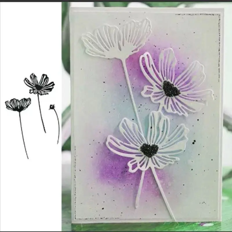 Цветочные металлические Вырубные штампы для рукоделия скрапбукинга альбома