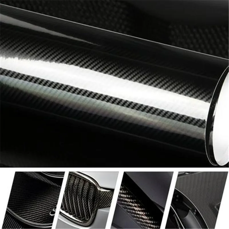 5D углеродного волокна виниловые наклейки для автомобиля обёрточная бумага лист рулон пленка автомобильная цветная пленка глянцевый автомобильный Стайлинг автомобильные аксессуары