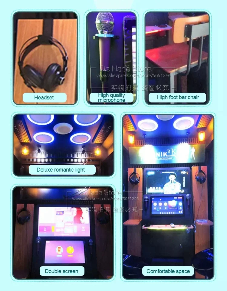 Music House Practice Song Singing Room Amusement Simulator Video Arcade Machine Karaoke Booth Mini KTV Game Machine (2)