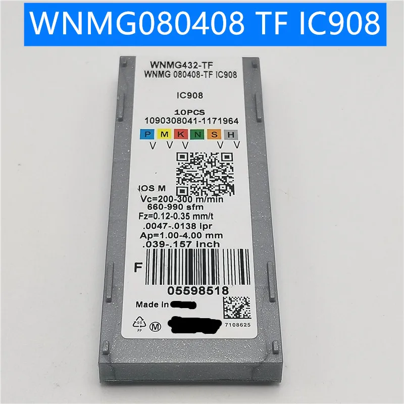 

20PCS WNMG080404 WNMG080408 TF IC907 IC908 Carbide Insert Turning Tool Turning Milling Cutter CNC Cutting Tool Slot Cutting