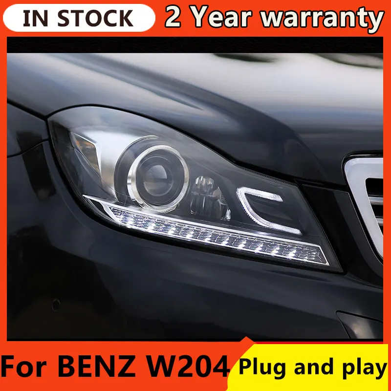 

Фасветильник дневного света для автомобиля BENZ W204 s 2011-2014 DRL, светодиодсветодиодный Биксеноновая лампа, противотуманная фара, автомобильный аксессуар C180 C 200 C260
