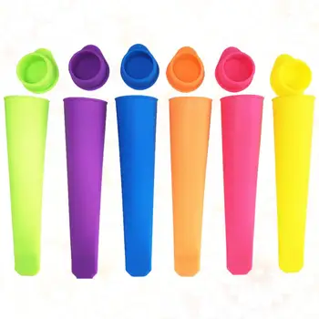 

6pcs DIY Ice Cream Popsicle Mold Silicone Ice Pop Mold Ice Pop Maker Making Tool For Kids Children Dessert Tool (Mixed Color)