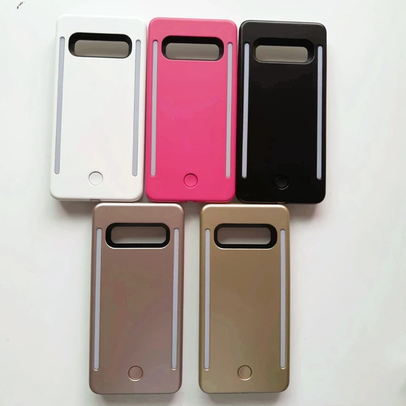 Anti-Fall 3 Generation Led Self-Timer Flash Perfect Fill Light Protective Cover Mobile Phone Case For Samsung S10,Rose Gold
