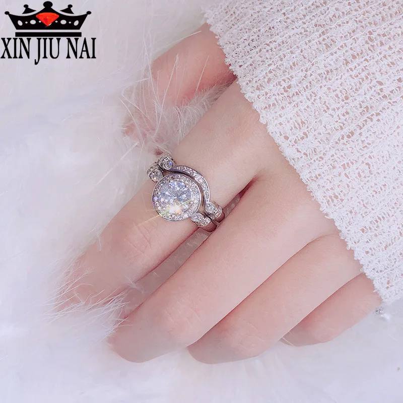 2 шт./компл. Классический Щит инкрустированный Круглый Высокое качество Циркон