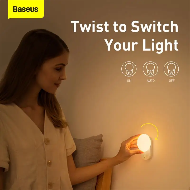Baseus Magnetic Night Lamp LED Sensor Induction Night Light Detachable Kitchen Light Cabinet Light For Bedroom Lamp wardrobe