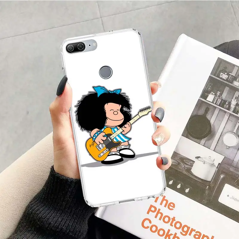Mafalda чехол для huawei Honor 9 10 20 Lite рro 9X 8X 8A 8C фотоаппаратов моментальной печати 7S 7A 7C Y5 Y6 Y7 Y9 мягкий чехол для мобильного телефона чехол Coque
