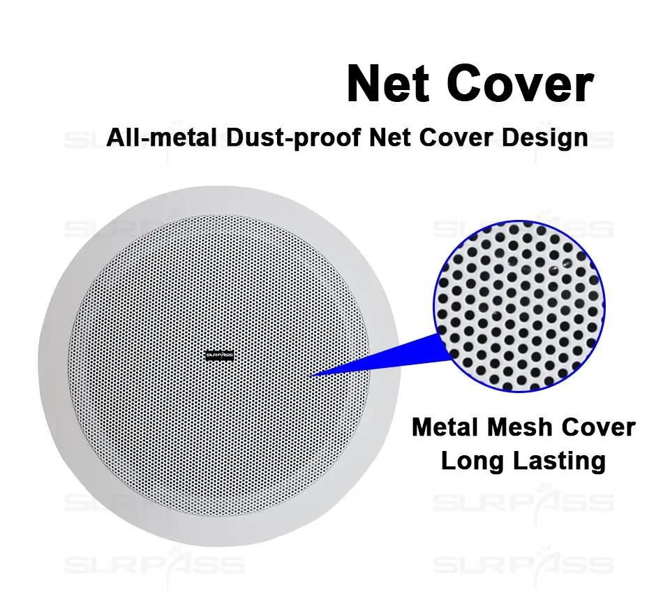 coaxial dustproof no teto alto polegada instalação da parede boa qualidade do teto para uso doméstico do hotel