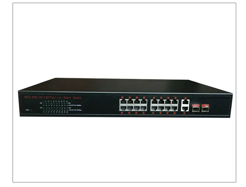 MoGood 16 портов PoE 100M коммутатор, 2 порта 1000M uplink, для CCTV IP poe камеры 250 метров дальность передачи
