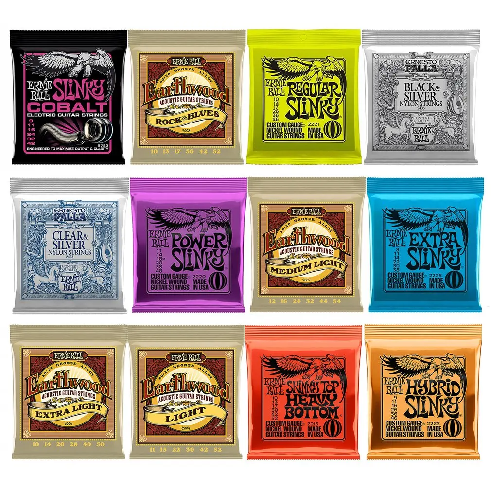 Струны Ernie Ball для электрогитары оригинальные игр в тяжелых металлах Rock 2220 2221 2222 2223