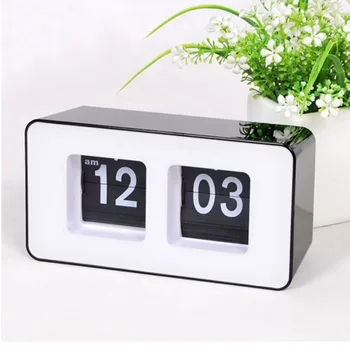 

Square Auto Flip Clock Square Simple and Stylish Fashion Modern Decoration for Home Alarm Clock Electronic Clock Desk Clock