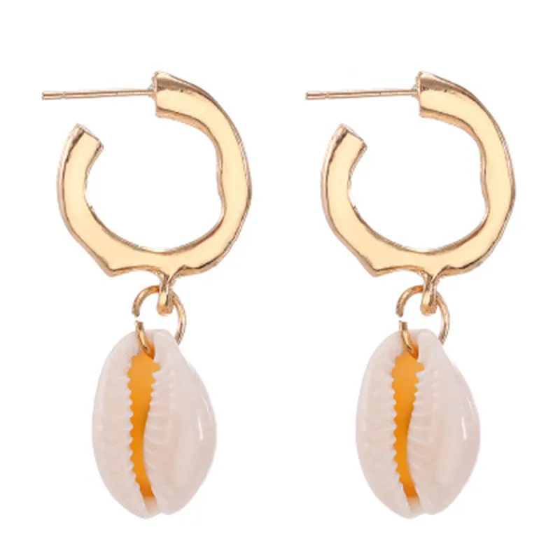 Fashion Shell Dangle Earrings Chic Alloy Statement  for Women Wedding Party Gifts Jewelry Shell Dangle Earrings