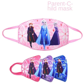 

2020 News Disney Frozen Cartoons Dustproof Cute Adult Kids Mask Print Face Masks Reusable Children Mask Fabric Dust Masks