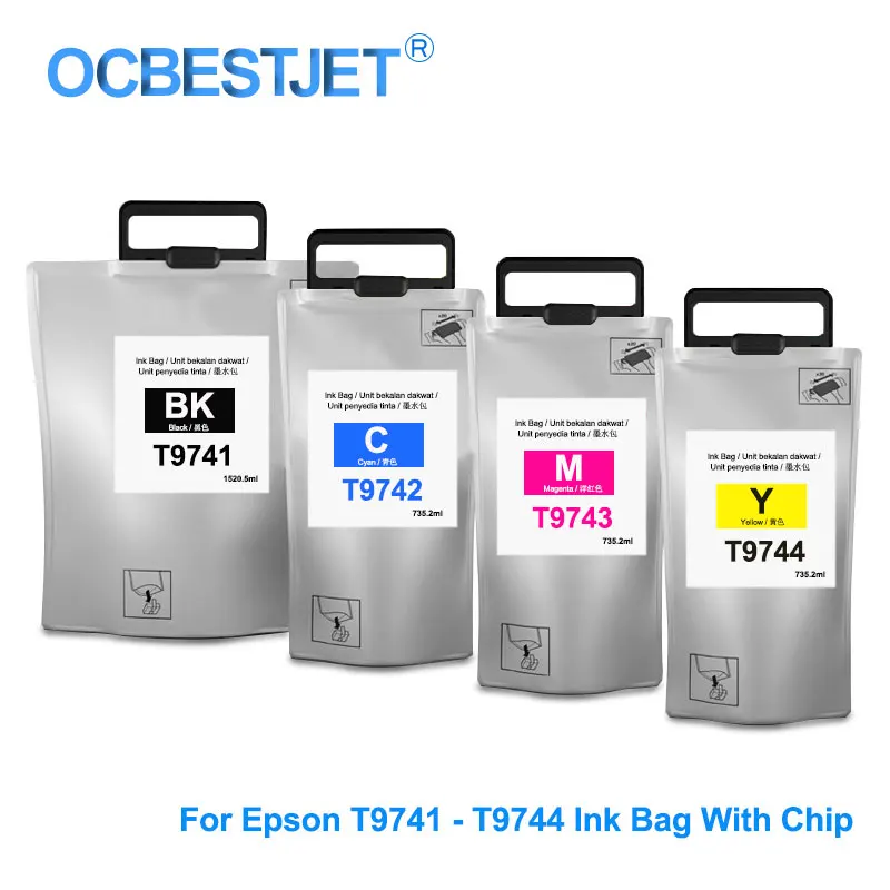 

T9741 XXL Compatible Ink Cartridge For Epson WorkForce Pro Epson WF-C869Ra PX-S7070S M7070FX T9741 - T9744 Ink Pack Ink Bag