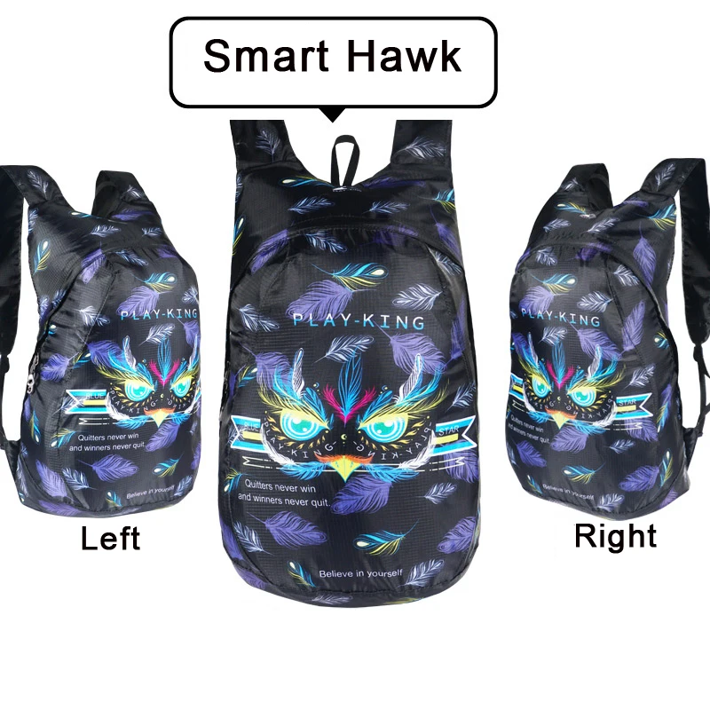 smart hawk PLAYKING легкий нейлоновый складной рюкзак, водонепроницаемый мини рюкзак для путешествий для женщин и мужчин, сумка для, Mochila Feminina для кемпинга - Цвет: smart hawk
