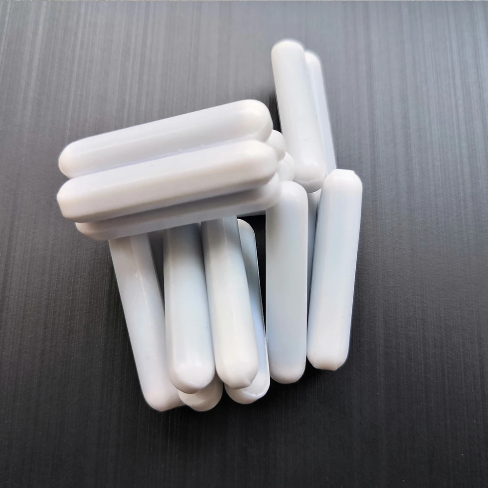 C6x30mm Laboratory Magnetic Stir Bar PTFE Plain Stirring Bars without Pivot Ring white Spinbars ,cylinder shape , 10pcs