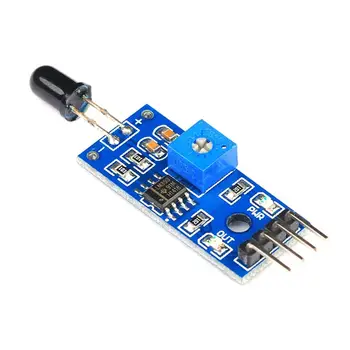

Flame Sensor Module Fire Source Detection Module Infrared Receiver Module Fire Detection 4 Pin Adjustable Sensitivity