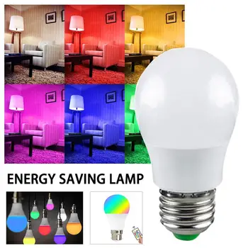

Strobe LED Lamp E27/B22 Bar Home Decoration LED Light Bulb Super Bright RGB Remote Control Party Bedroom Durable