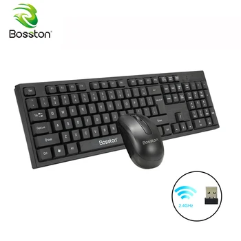 

Bosston Wireless Keyboard and Mouse 2.4GHz Waterproof Keyboards with Receiver for PC Laptop Support iOS Windows