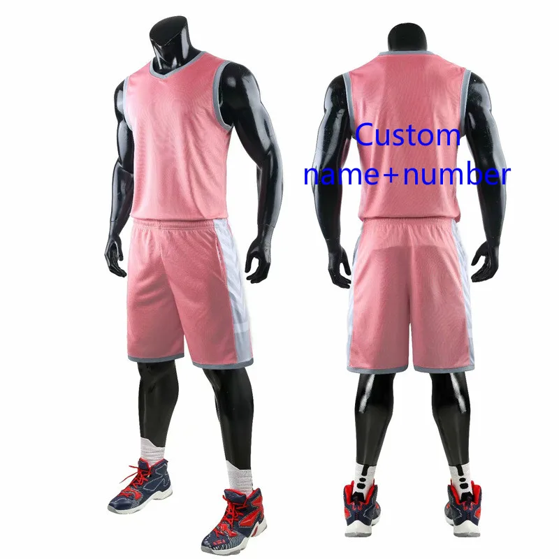 Custom name number Мужские баскетбольные майки колледжа, комплекты спортивной одежды для детей, комплекты дышащей тренировочной баскетбольной формы - Цвет: Custom name number