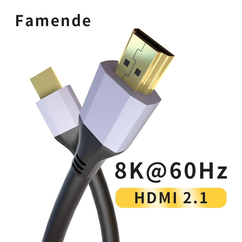 Ультра HD двойной HDMI 8K Кабель HDMI 2,1 штекер в шнур со штырем для проектора Ps4 Apple tv 0,5 M 1 M 1,5 M 2M 3M 5M HDMI кабель 4K 60Hz UHD