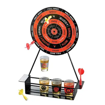 

Mini Darts Shot Glass Set Game Magnetic Drinking Game Wineware with Cup Iron Frame Wine Glass Game Booster Props