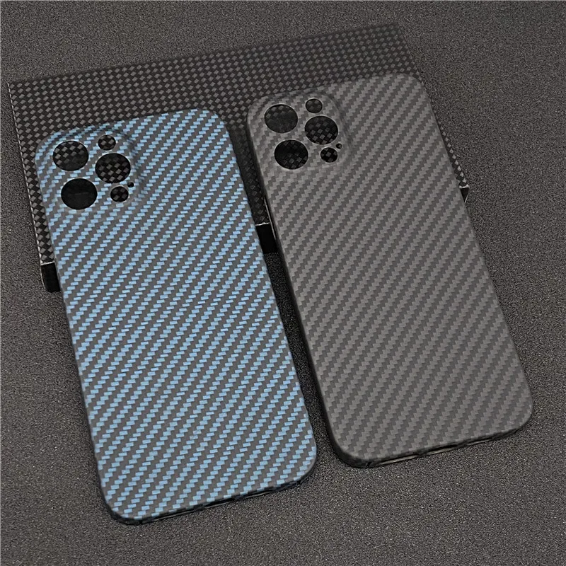 Pure Carbon Fiber Lens Protection Phone Case For Iphone 12 Pro Max 12
