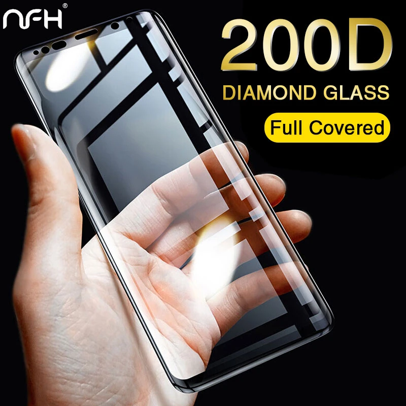 

3PCS 200D Screen Tempered Protector Glass For Samsung Galaxy Note 8 9 M10 M20 M30 Full Cover Film On J4 J6 J8 Plus A9 2018 Glass