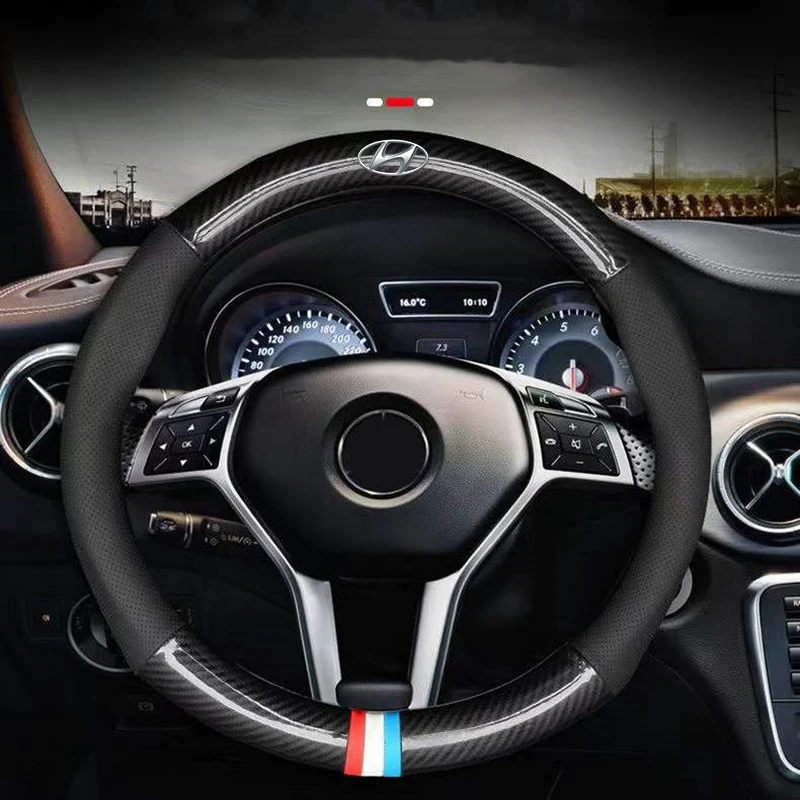 Ремешок из натуральной кожи для Hyundai Tucson Creta Accent i30 Sonata Elantra Solaris Kona i10 38 см |