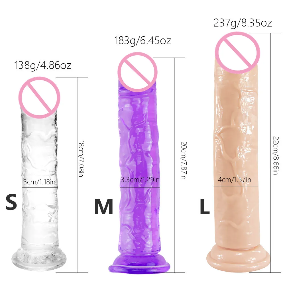 Realistic Dildo With Suction Cup Huge Jelly Dildos Sex Toys for Woman Men Fake Dick Big