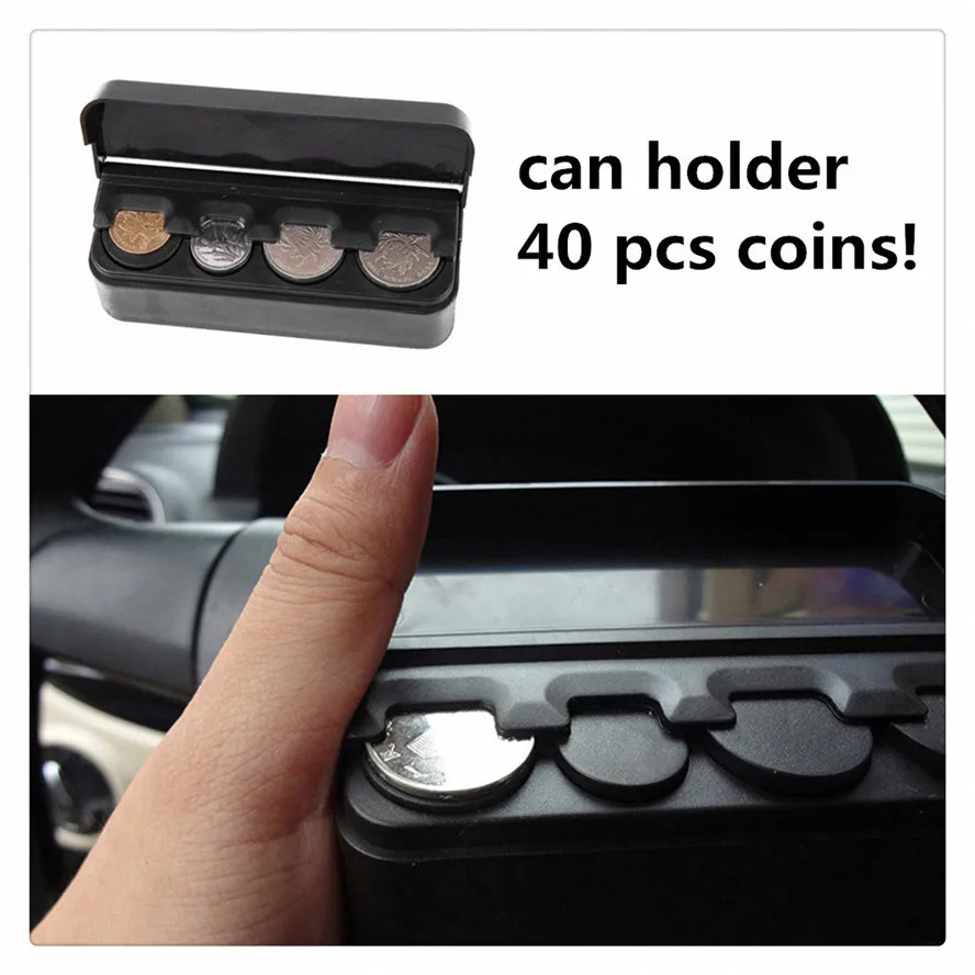 

Car Coin Organizer Case Change Storage Box Container for Ford Expedition EcoSport Kuga F-Series Escape SVT Reflex Freestar