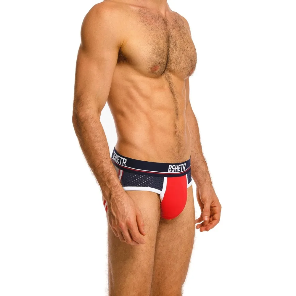 5Pcs Men's swimming briefs sexy men's underpants transparent jersey swimming trunks maillots de bain homme 20J6 (5)