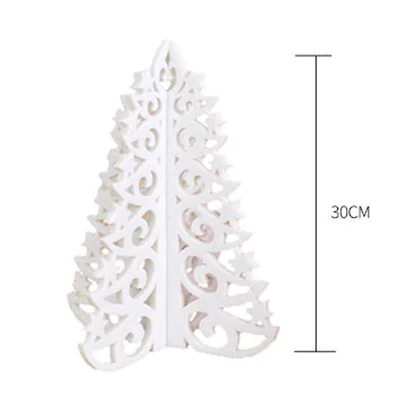 White Large 20-30 см полые звезды войлочная ткань DIY Рождество домашнее украшение в виде дерева Navidad аксессуары фестиваль подарки для детей - Цвет: White Large