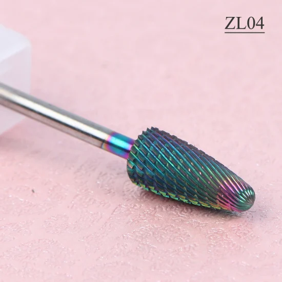 STZ 1 шт. алмаз керамика дрель для ногтей Бур резчик для маникюра карбидные сверла электрическая машина жидкость для снятия геля пилки для ногтей ZL01-25 - Цвет: ZL04