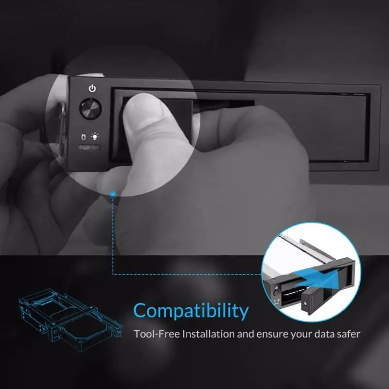 ORICO HDD Мобильная стойка 3,5 дюймов CD-ROM место SATA HDD Мобильная стойка SSD жесткий диск преобразования внутренняя Мобильная плата корпус