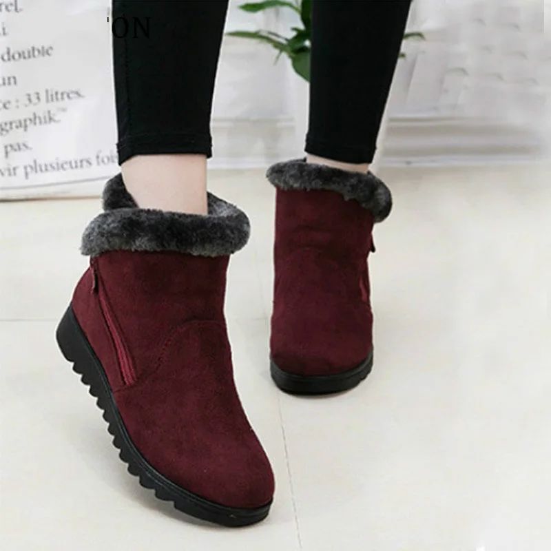 Skup Plus rozmiar buty damskie zimowe 2019 ciepłe Plus aksamitne damskie śniegowe buty damskie obuwie damskie botki damskie buty VT508