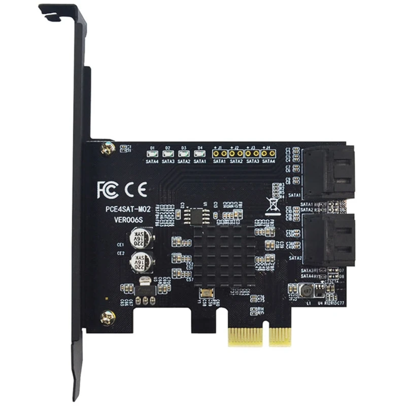 Адаптер карты Pci-E4 Msata Ssd и Sata3.0 Combo Pci Express 6 Гбит/с Asm1061 Sl@ 88
