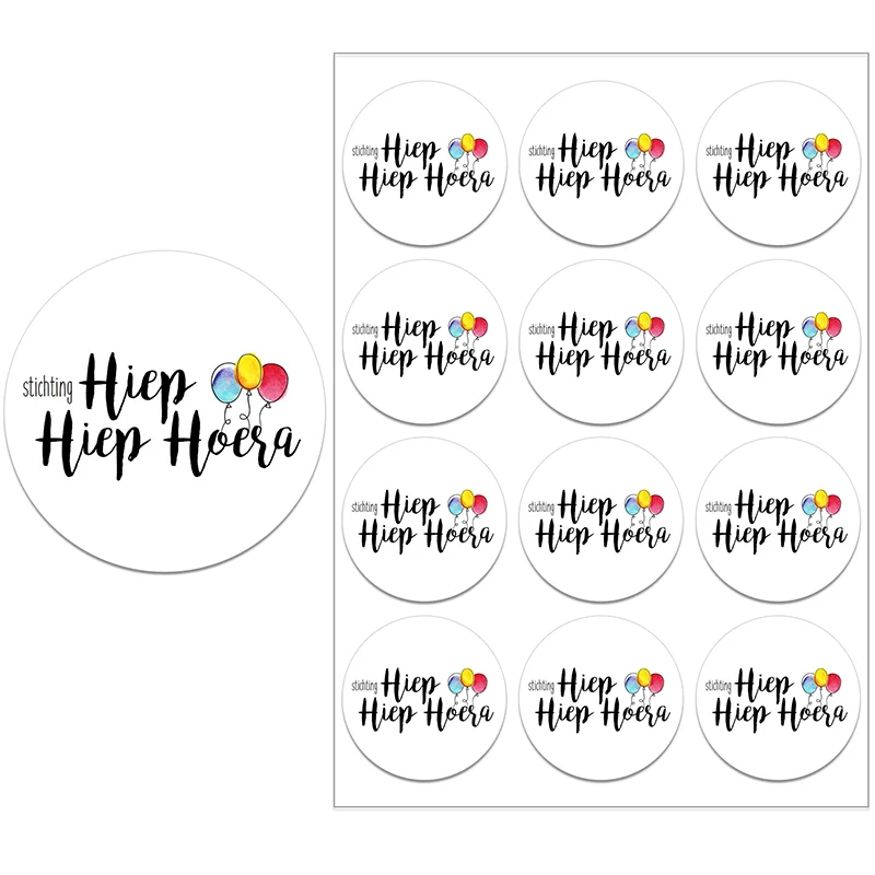 Hiep Hiep Hoera Happy Birthday Decor Labels Birthday Party Celebration Cheerful and Fun Stickers 