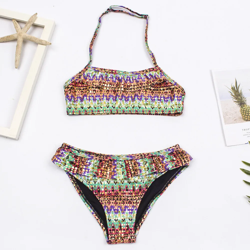 2026 Children's Swimwear Two Piece Butterfly Swimsuit For Girls Halter Summer Bikini Sets Kids Swimsuits Lovely Swimming Suit - 5