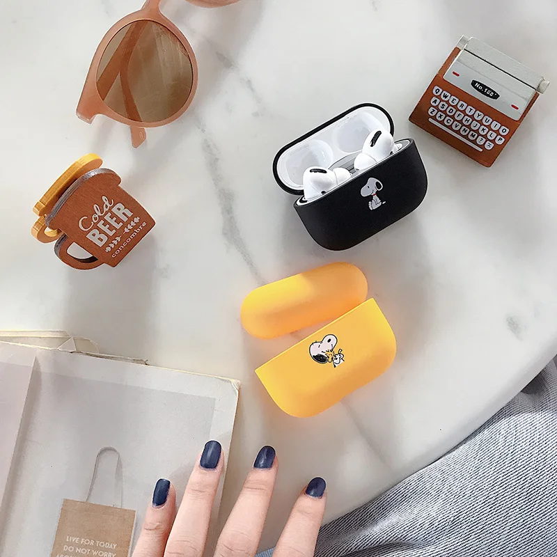 Bluetooth гарнитура чехол для apple airpods pro Чехол милые собаки беспроводные наушники Матовая силиконовая крышка для airpods 3