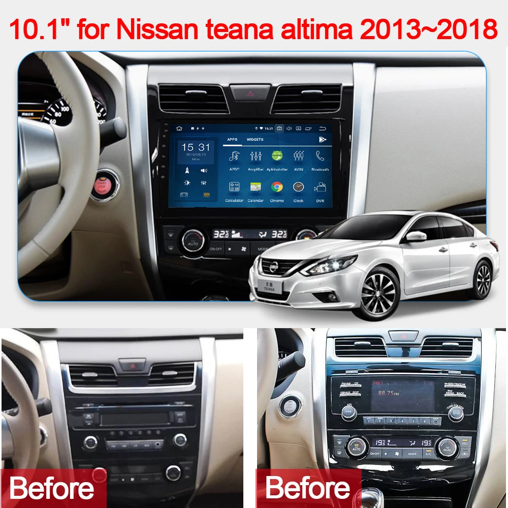 " Android 9,0 автомобильный мультимедийный плеер стерео gps для NISSAN TEANA 2013-2018навигация головное устройство радио DSP 2.5D+ ips