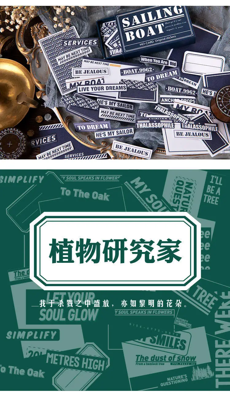 JIANWU 20 листов, ретро английская бумажная наклейка, декоративная наклейка, сделай сам, скрапбукинг, bullet journal, наклейка для ящика, kawaii