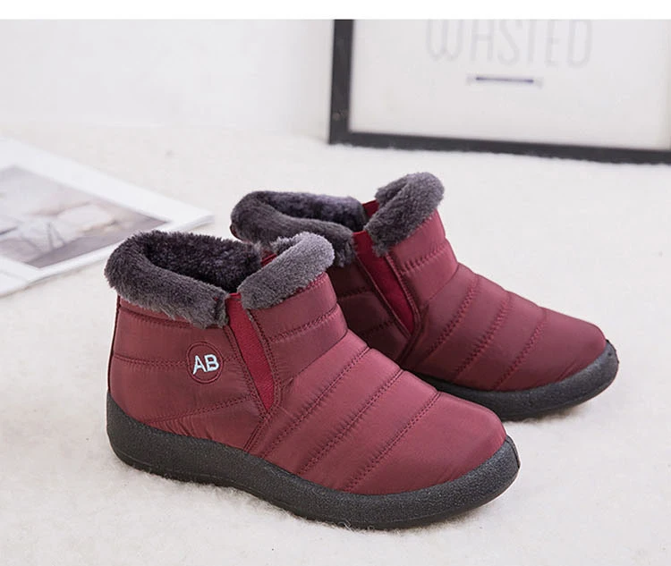 Г., женские зимние ботинки теплые зимние ботильоны для женщин водонепроницаемая обувь женская теплая зимняя обувь на меху botas mujer